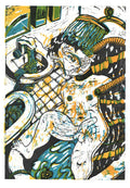 "Δυστυχία και Καύλα" Woodcut